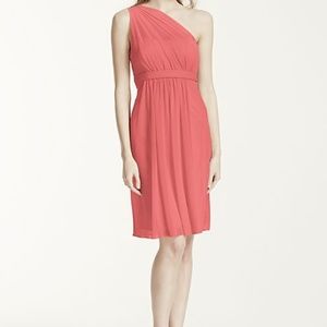 Davids Bridal bridesmaid dress size 20 Color Guava